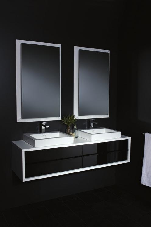 Arte The striking elegance of the Arte vanity combines seamlessly with the functionality of two deep drawers to maximise storage space.