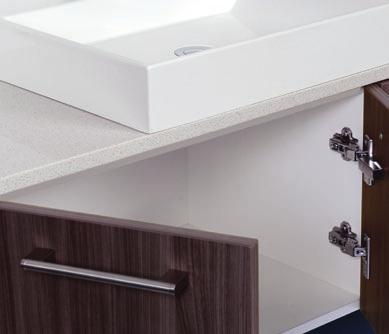sided drawers for extra strength, rigidity & water resistance Soft closing drawer runners ensure smooth & whisper quiet operation OPTIONS Four Slab Basin sizes 500, 700, 1000 and 1250 Select from the