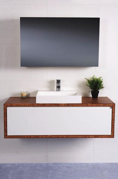 FEATURES Your choice of Freestyle Solid Surface or Bamboo bench top and surround High Gloss polyurethane drawer fronts Drawer organiser Metal Sided drawers for extra strength, rigidity and water