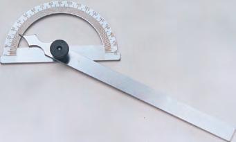 37006 Bevel protractors 0 - With degree graduation 0-180 and locking screw Normal steel chrome-plated, Scale glare-free matt-chrome-plated.