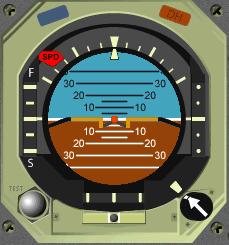 ELITE Operator s Manual FLIGHT & NAVIGATION ATTITUDE DIRECTOR INDICATOR ATTITUDE DIRECTOR INDICATOR The Attitude Director Indicator (ADI) is the most important instrument in the cockpit for