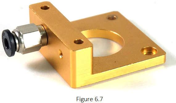 6) Install the feeder nozzle onto the threaded opening at the