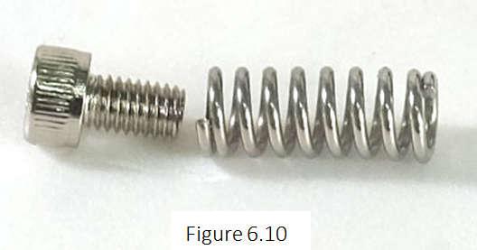 9) Assembled the feeder locking spring with M5 x 8 socket head screw.
