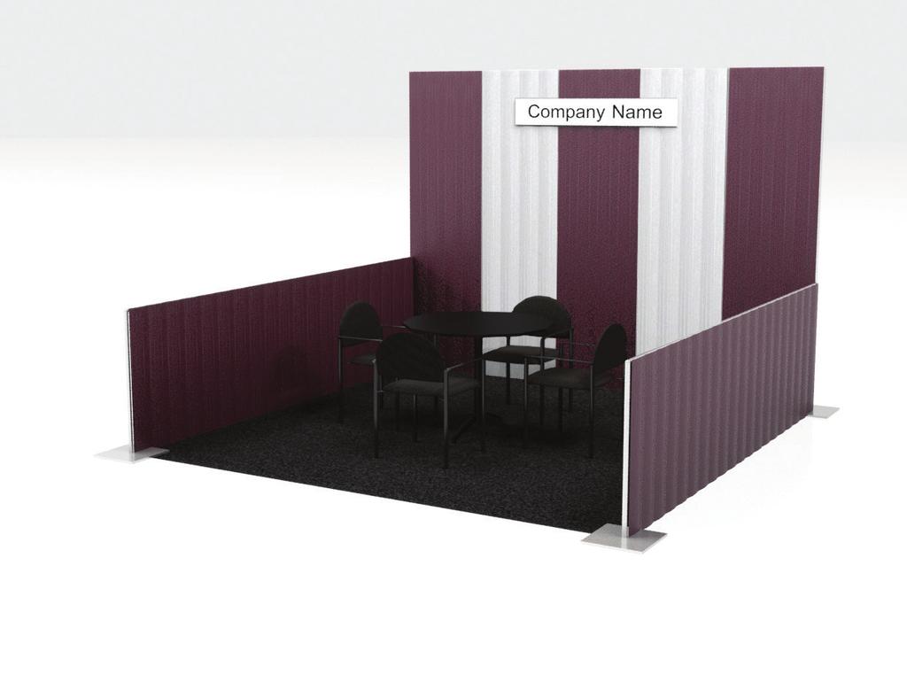 Booth with upgraded furnishings ordered