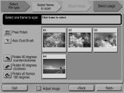 EASY SCAN UTILITY When scanning with 35mm film strips or mounted slides, the film type must be specified on this screen. Color negative, B&W negative, color positive, B&W positive film can be scanned.