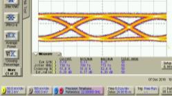 Linear operation 220 mv pp data S/N: 15 Jitter: 721 fs Crossing: