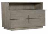 58H (161 x 217 x 147 cm) 6201-90010-MULTI Hermosa Five-Drawer Chest Oak Solids with Quarter Flaky Oak Veneer and Metal Cedar lined
