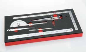 95 n Professional measuring sets for ultimate precision and accuracy n Heat treated and hardened stainless steel with photographically etched markings n Satin chromed for easy reading and
