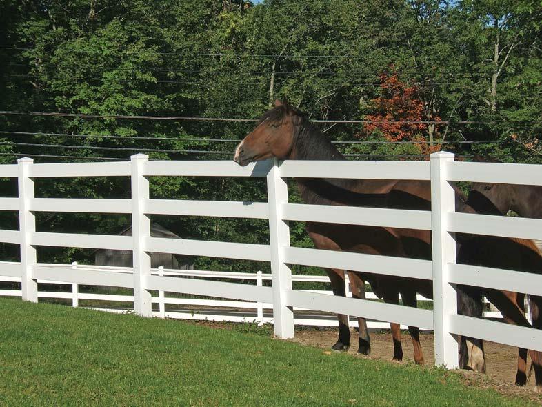 7 Picket Spacing) Vinyl Horse Fencing Set it and forget it. Low maintenance, high impact vinyl horse fencing.
