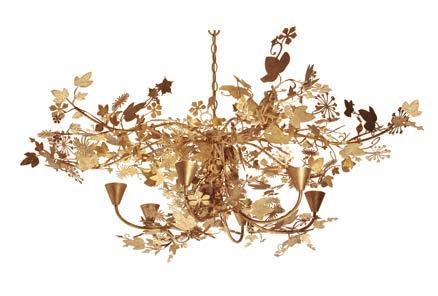 CEILING LIGHTS 1 2 3 MCL37L LARGE IVY SHADOW CHANDELIER TOTAL DROP 980mm 38 1 /2 (including ceiling rose and fixture) CEILING ROSE DIMENSIONS Diameter 200mm (8 ) x Depth 20mm ( 3 /4 ) 1 Forest Gold/2