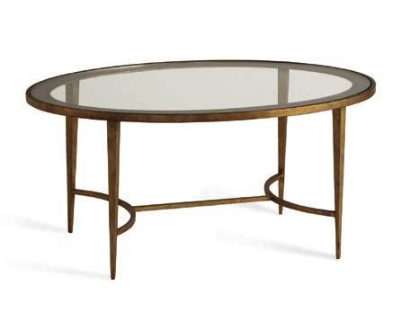 1 2 3 CFT11S SMALL SALVATORE OVAL COFFEE TABLE HEIGHT 420mm 16 1 /2 WIDTH 920mm 36 1 /4 DEPTH 640mm 25 1 /4 1 Bronzed/2 Burnished Silver/3 Burnt Silver/4 French Brass with Black or Clear Glass top