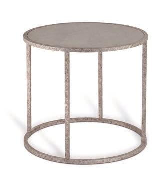 1 CRT03 MIRO DRUM TABLE HEIGHT 645mm 25 1 /2 DIAMETER 700mm 27 1 /2 1 Burnt Silver/2 French Brass with Dark Fumed Oak top Forged steel with decorative finish and oak veneer top NET WEIGHT 26.