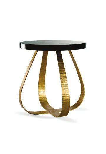 1 CST25 FIG TABLE HEIGHT 560mm 22 DIAMETER 520mm 20 1 /2 1 Burnt Silver/2 French Brass with Black Lacquer or Dark Fumed Oak top Forged steel with decorative finish and oak veneer or