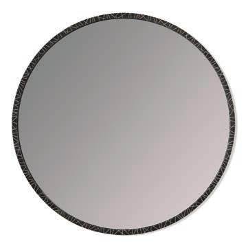 1 2 3 WM38 RUNES MIRROR DIAMETER 1035mm 40 3 /4 DEPTH 35mm 1 1 /2 1 Bronzed/2 Burnt Silver/3 French Brass/4 Slate Cast composite with decorative finish and mirror glass NET
