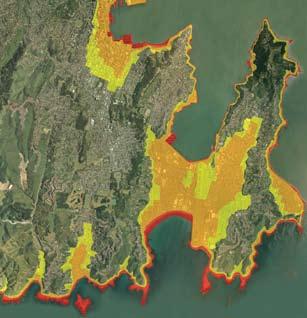 in the event of a tsunami. To view evacuation maps either contact your council, or visit www.getprepared.co.nz Each map has three evacuation zones: red, orange and yellow.