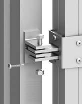For wooden posts: Secure each hinge