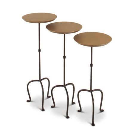 1 CST42 TRIO OF COCKTAIL TABLES HEIGHT 880mm 34 3 /4 DIAMETER 350mm 14 1 Bronzed with Dark Faux Concrete 2 Bronzed with Faux Bronze DESIGNER S NOTE Tables available individually.