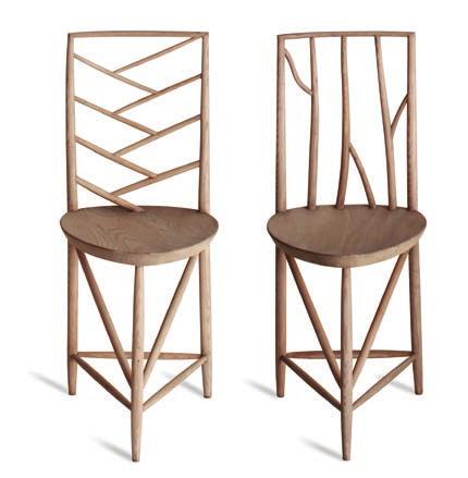 WCH-01 & WCH-02 TRIWOOD CHAIR HEIGHT 860mm 34 SEAT HEIGHT 455mm 18 WIDTH 355mm 14 DEPTH 445mm 17 1 /2 Natural with 1 Herringbone/2 Twig design DESIGNER S NOTE These pieces are decorative and not