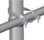 After attaching the last overhead purlin to the inside rafter, move down the rafter assembly to the pipe joint below the