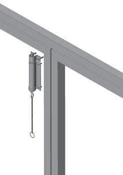 it to extend below and into the door frame opening.