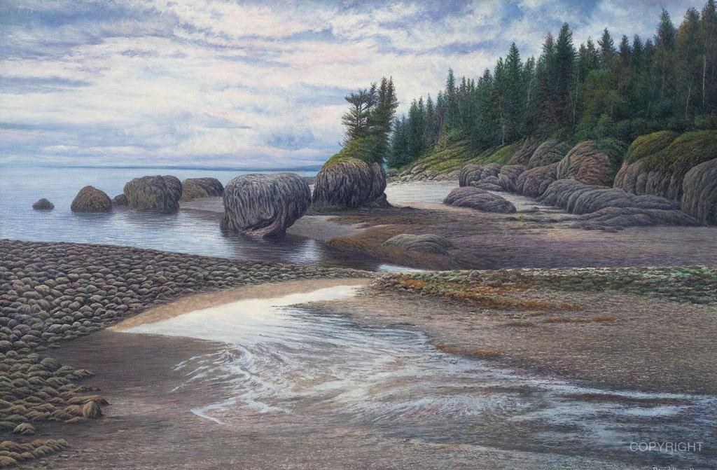 BAXTER S HARBOUR, Oil, 24 x 36 Shadows and refl ections are big for me, he adds. Light is everything.