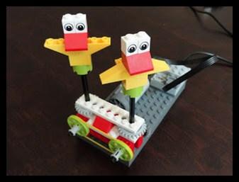 Grade 3 and 4 students program using LEGO WeDo (http:// www.legoeducation.us/) robots.