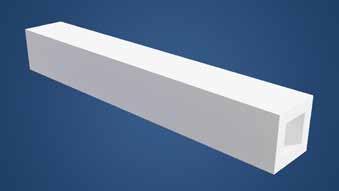 DIMENSIONALIZED PVC With multiple wall thickness options and custom sizing to the 1/8 in length and width, HB Dimensionalized PVC can be used for a wide variety of applications.