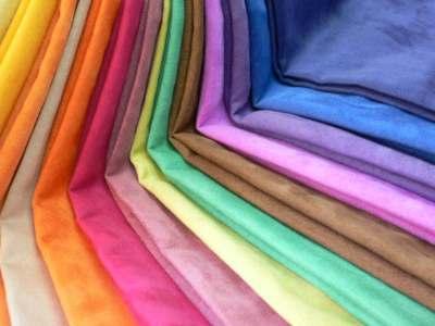 I. Basic polyester micro suede i) Warp micro suede Warp micro suede The colorful faux suede creates different styles and warm feeing in apparels, like skirts, dresses, high-end coats and jackets and