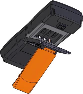 stretch the orange rubber holster to remove it.