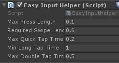 Components Easy Input Helper The Easy Input Helper is a singleton class that needs to be placed into your scene in order to use our product.