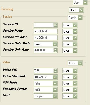 5.2.6 TX Encoding Settings See figure and table below.