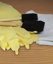 Size: 20 in a pack Poly Foam Brushes Prep Cloths Application Kit The Jen Mfg Poly-Brush is an alternative to bristle