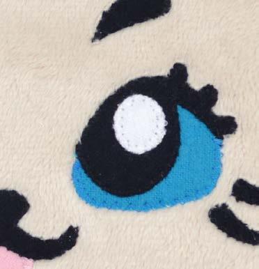 using a polyester or fur fabric like minky). b. Next, move onto the smaller pupil, eye shine, and smile pieces.