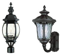 architectural lamp posts or coach lights.