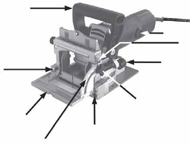 Grippers Biscuit jointers tend to pull to the right when making a cut. Grippers have been provided to reduce this effect. When making some joints.