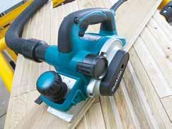 05 CORDLESS THICKNESSER For sizing timber to exact specification with accurate depth and smooth finish.