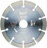 Diamond blades DU general purpose blade offering good performance in speed and lifetime in a wide variety of construction materials. Type lade ore Segment height Cutting width DU 115 115 22.23 10 2.