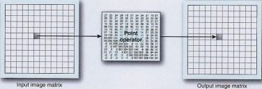 POINT PROCESSING OPERATIONS The value of the one (point) input image pixel is mapped onto the corresponding output image pixel; that is, the output image pixel value at the same location as on the