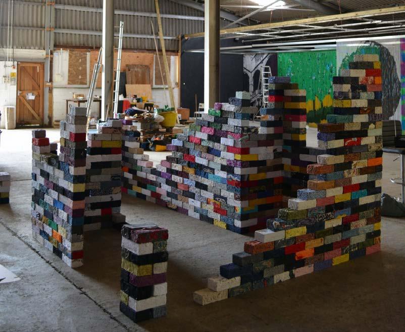 The Shed is on Fire by Katrin Albrecht Made from recycled clothes and wallpaper glue Why would an artist choose to use discarded clothing to create a sculpture?