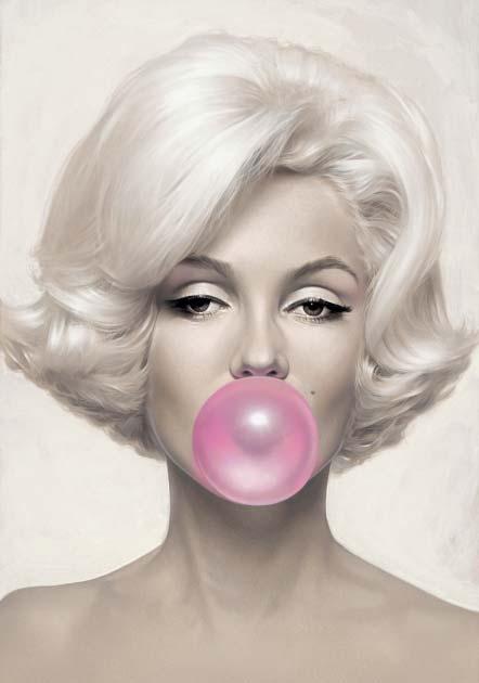 MICHAE MOEBIUS Marilyn Monroe Pink Bubblegum 2016