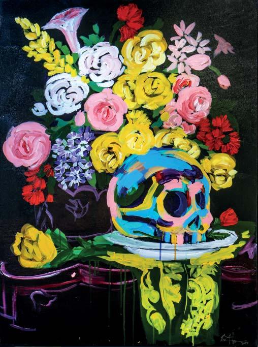 BRADLEY THEODORE Skull Flowers