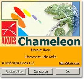 Program registration Program registration You can buy a license for AKVIS Chameleon at the official web-site www.akvis.com.