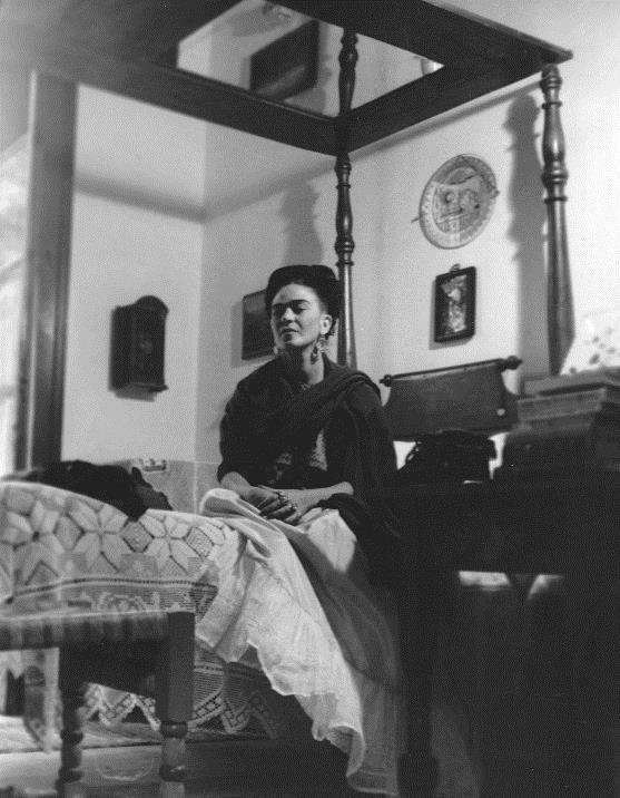 Title: Frida Kahlo Seated in Bedroom Date of Creation: c.