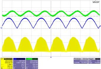 [V CS ] C3 [V DD ], C4,[I OUT ], (No Dimmer Connected) 6.2. Operation Waveforms In steady state, line compensation regulates output current regardless of input voltage variations.
