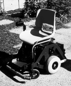 Figure 3 Wheelesley, the robotic wheelchair system. higher tolerance for tight spaces.
