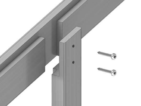 (diagram 17) then secure the bottom end to the eaves bar with a 80mm screws (diagram