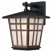 63594 Matte Black Finish with Amber Seeded Glass Height: 14.88" Width: 7.99" Extends: 8.50" of Outlet Box: 2.