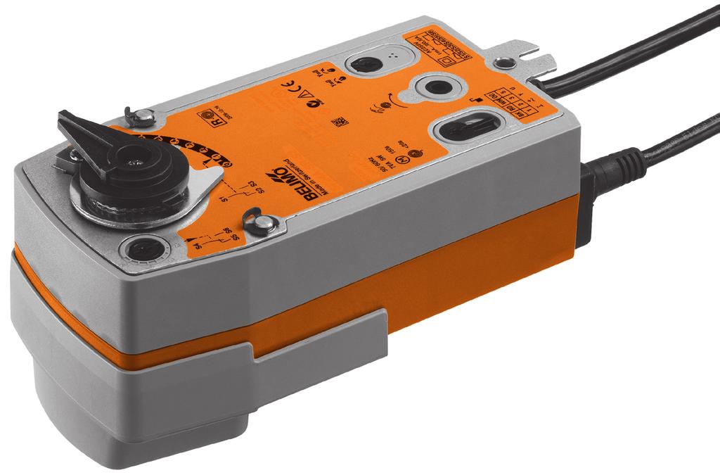 echnical data sheet NRF24A-SR-S2(-O) Modulating rotary actuator with emergency function for 2- and 3-way ball valves orque or ue 10 Nm Nominal voltage AC/DC 24 V Control: modulating DC 0.