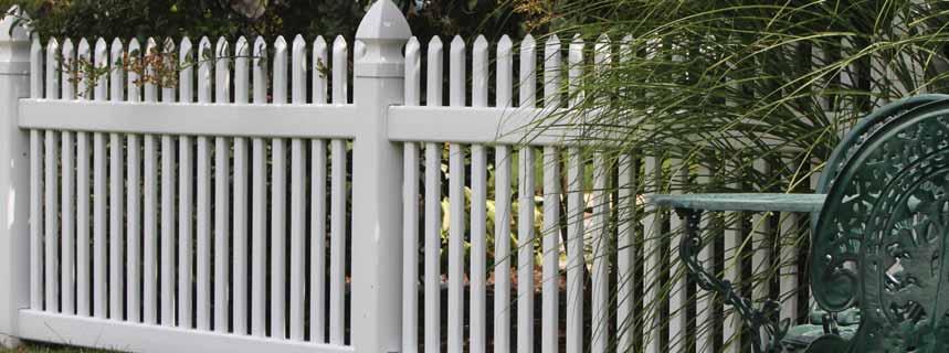 1½" Classic Picket Fence PICKET FENCE hite Tan Almond