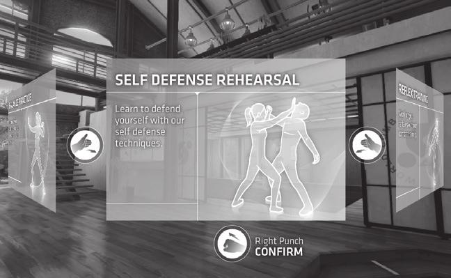 The main menu The main menu has six options: Self Defense Rehearsal Cardio Workout Balance Practice Reflex Training Profile and Extras Options When you confirm one of these options, you go to the
